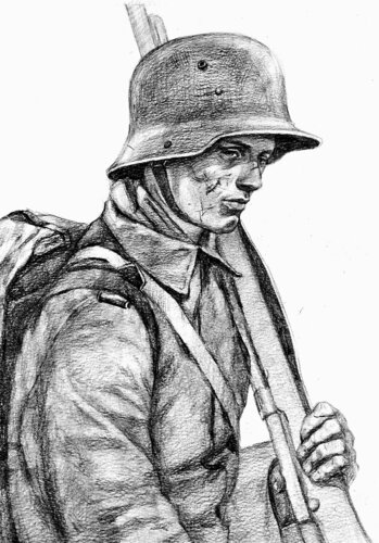 Der Blick par Karina Ludborzha, Dessin en vente sur Singulart