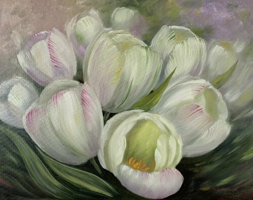 Tulips di Elena Gryazeva, Pittura in vendita su Singulart
