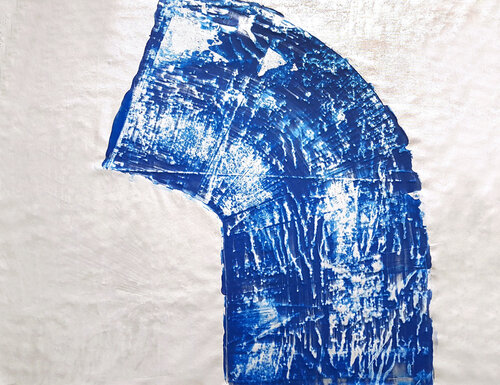 Blue Silver Style by Jürgen Angeler, Painting for Sale on Singulart