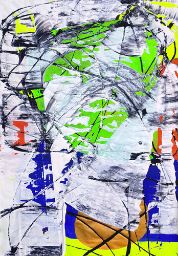 Green Balloon Journey de Jürgen Angeler, Pintura a la venta en Singulart