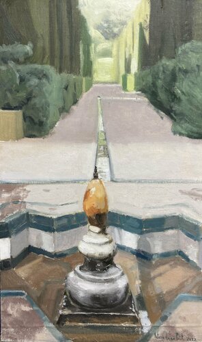 Fountain, andalusia park, andalusian garden di Antonio Mateos Prieto, Pittura in vendita su Singulart