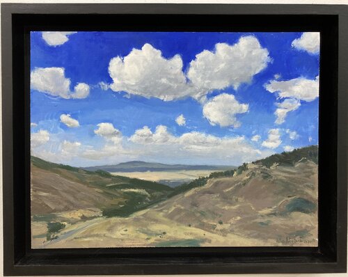 Nubes pasajeras. Passengers clouds. Landscapes di Antonio Mateos Prieto, Pittura in vendita su Singulart