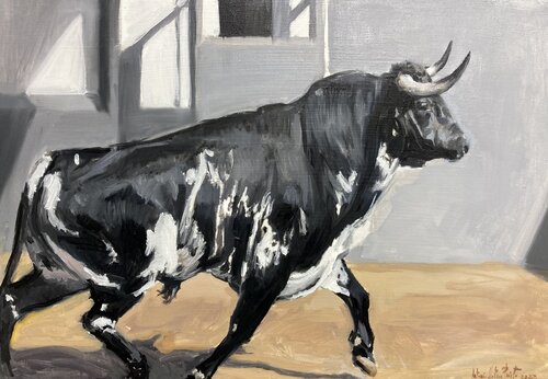 Toro. Taureau. Bull (V) di Antonio Mateos Prieto, Pittura in vendita su Singulart