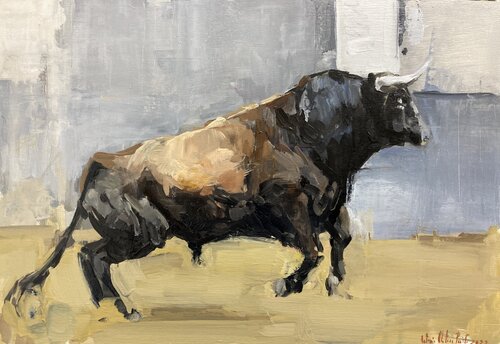 Toro. Taureau. Bull (VI) di Antonio Mateos Prieto, Pittura in vendita su Singulart