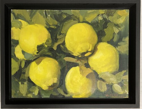 YELLOW QUINCES. COINGS JAUNES. MEMBRILLOS AMARILLOS von Antonio Mateos Prieto, Malerei kaufen auf Singulart