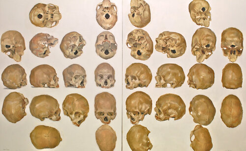 Cráneo humano van Antonio Mateos Prieto, Schilderij te koop op Singulart