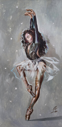 Le Ballet - Original Oil Painting On Canvas, Dance Art di Annet Loginova, Pittura in vendita su Singulart