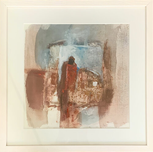 Ange rouge à la fenêtre by Nadée, Work on Paper for Sale on Singulart