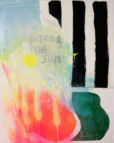 wanna have sun by Karen und Simone Lehmann, 油畫 for Sale on Singulart