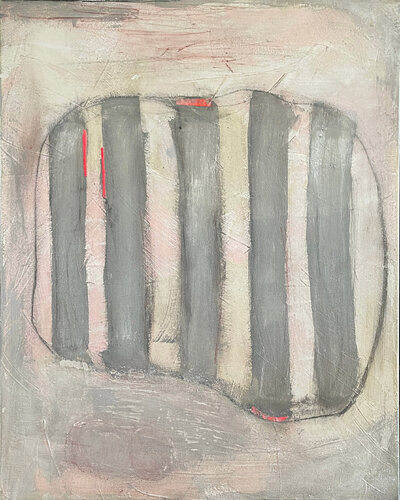 grey stripes von Karen und Simone Lehmann, Malerei kaufen auf Singulart