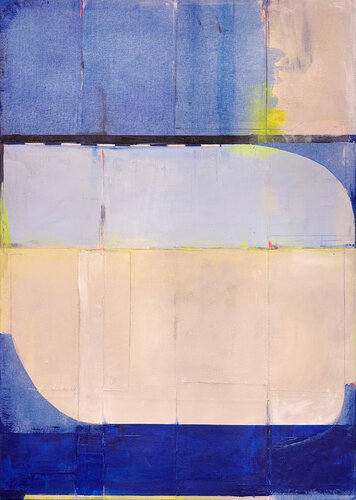 Ultramarin Stripes - Teil 2 by Karen und Simone Lehmann, 油畫 for Sale on Singulart