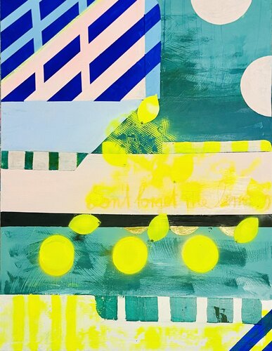 d’ont forget the lemons ... and the dots by Karen und Simone Lehmann, Painting for Sale on Singulart