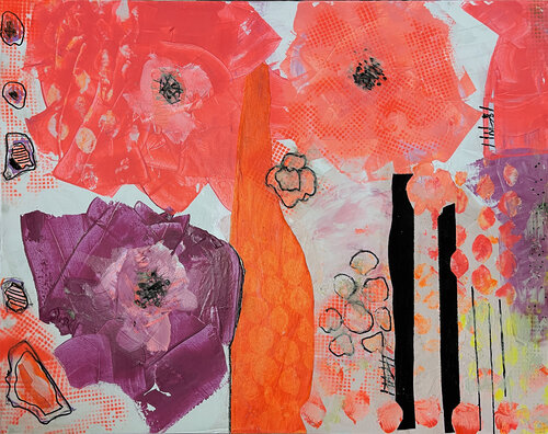 Pink Blossom Time di Karen und Simone Lehmann, Pittura in vendita su Singulart