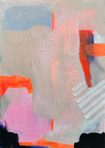 Rosa, Schwarz und Meer van Karen und Simone Lehmann, Schilderij te koop op Singulart
