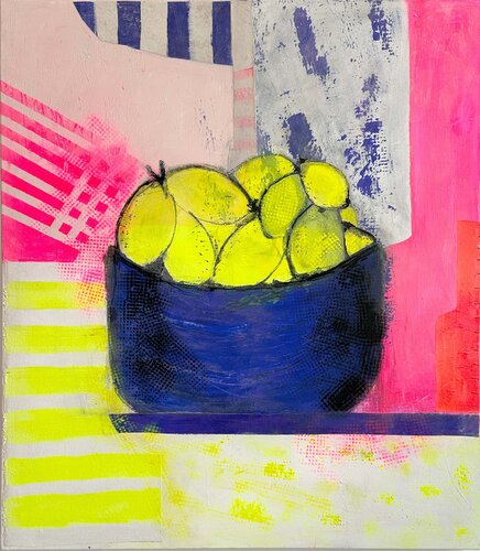 Lemonbowl - Sisterproject  No 1 by Karen und Simone Lehmann, 油畫 for Sale on Singulart