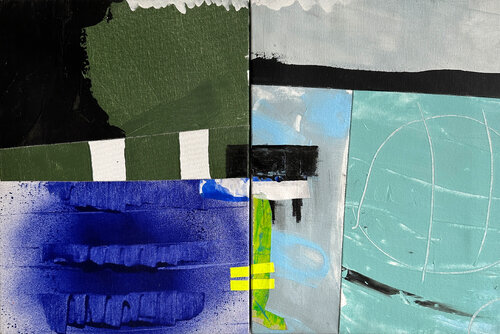 together - sewn forever  - diptych Karen und Simone Lehmann