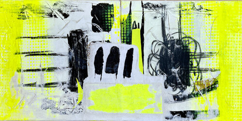 urban shadows in the backlight- dyptich by Karen und Simone Lehmann, Painting for Sale on Singulart