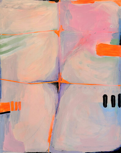 A walk in the park - thin lines 2024 by Karen und Simone Lehmann, 油畫 for Sale on Singulart