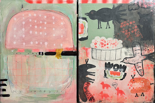 Happy Pills and Side Effects de Karen und Simone Lehmann, Pintura a la venta en Singulart