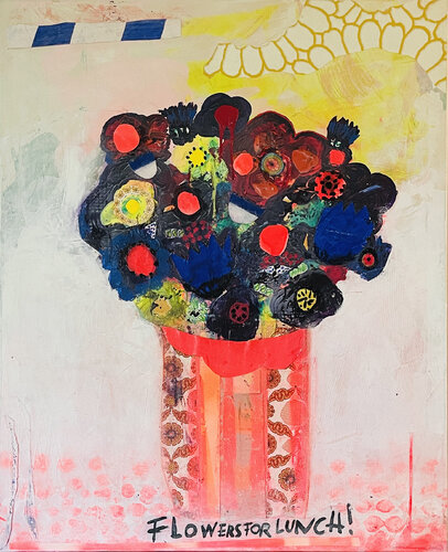 Flowers For Lunch par Karen und Simone Lehmann, Peinture en vente sur Singulart