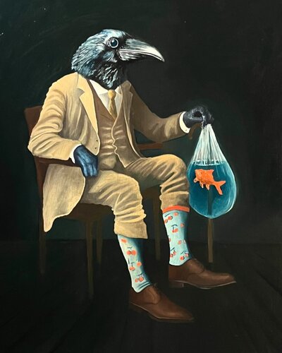 Take yours drugs & Keep calm Orion van Barbara Greindl, Schilderij te koop op Singulart