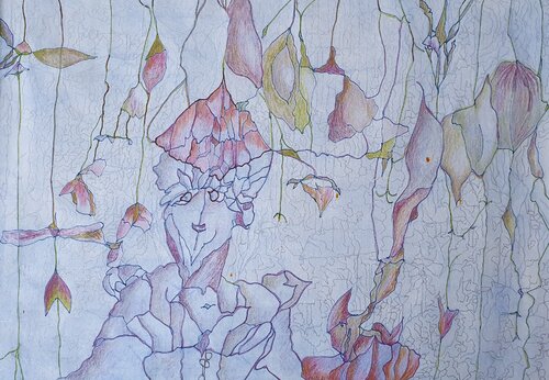 Flower Lady von Ulrike Schmitt, Zeichnungen kaufen auf Singulart