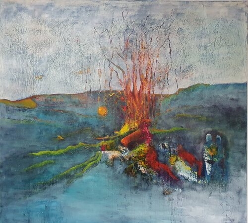 Adam und Eva...Ursprung des Lebens von Ulrike Schmitt, Malerei kaufen auf Singulart