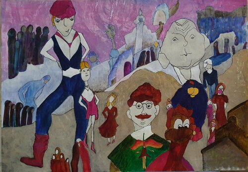 Maskerade von Ulrike Schmitt, Werk auf Papier kaufen auf Singulart