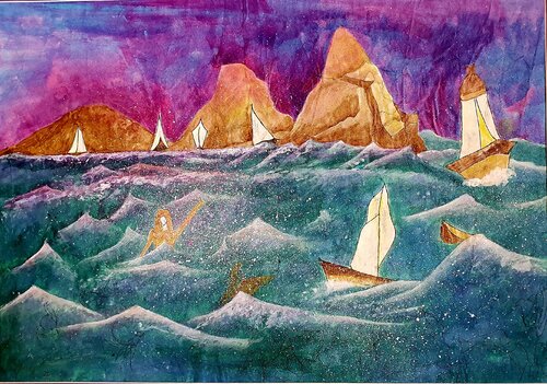 Sirenen von Ulrike Schmitt, Zeichnungen kaufen auf Singulart