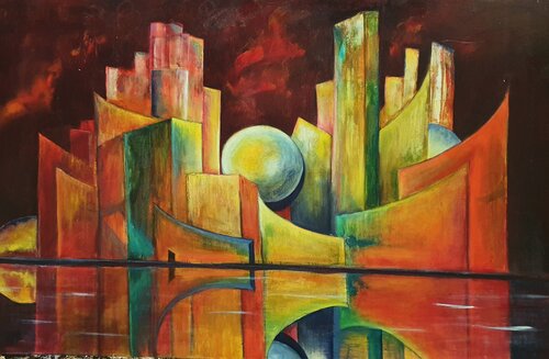 Die letzte Tür van Ulrike Schmitt, Schilderij te koop op Singulart