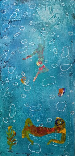 Nach oben zum Licht van Ulrike Schmitt, Schilderij te koop op Singulart