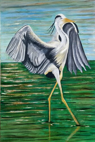 Tanz auf dem Wasser van Ulrike Schmitt, Schilderij te koop op Singulart