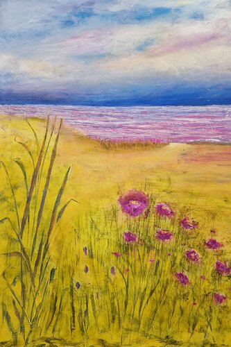 Frühling lässt sein blaues Band... van Ulrike Schmitt, Schilderij te koop op Singulart