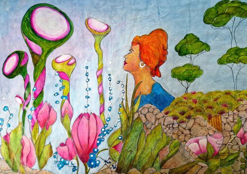 Gartenfreude van Ulrike Schmitt, Schilderij te koop op Singulart