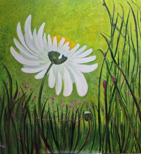 Flüstern der Wiese van Ulrike Schmitt, Schilderij te koop op Singulart