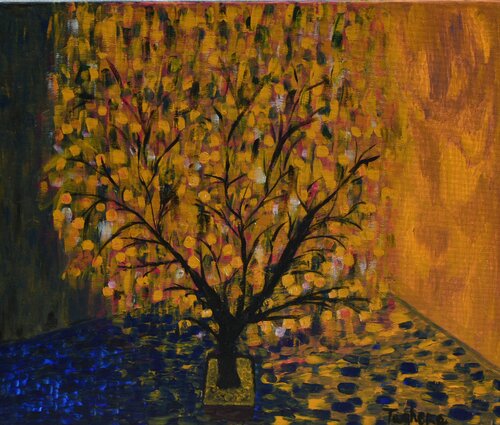 Gold Lanterns von Art Taghera, Malerei kaufen auf Singulart