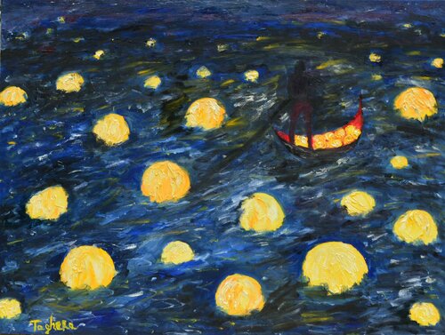 Lightly Moons 2 di Art Taghera, Pittura in vendita su Singulart
