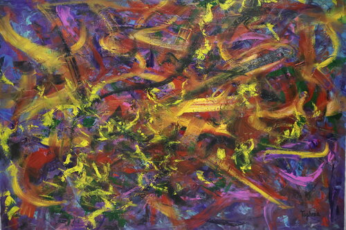 Golden sun van Art Taghera, Schilderij te koop op Singulart