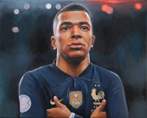 Kylian Mbappé von Lena Krashevka, Malerei kaufen auf Singulart