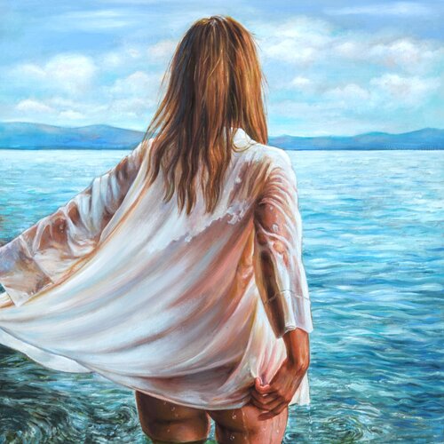 Into the Horizon van Lena Krashevka, Schilderij te koop op Singulart