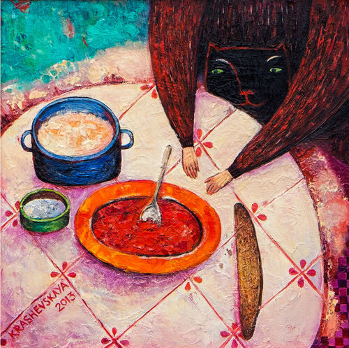 Hi, Lunch! von Lena Krashevka, Malerei kaufen auf Singulart