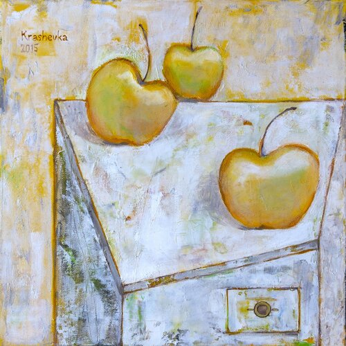 Still life with apples von Lena Krashevka, Malerei kaufen auf Singulart