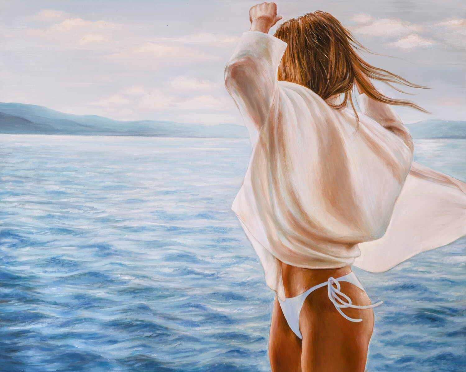 Breath of the Sea Lena Krashevka Originalgemälde zu verkaufen