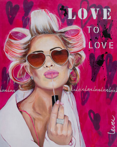 "Love to Love" van Bianca Lever, Schilderij te koop op Singulart