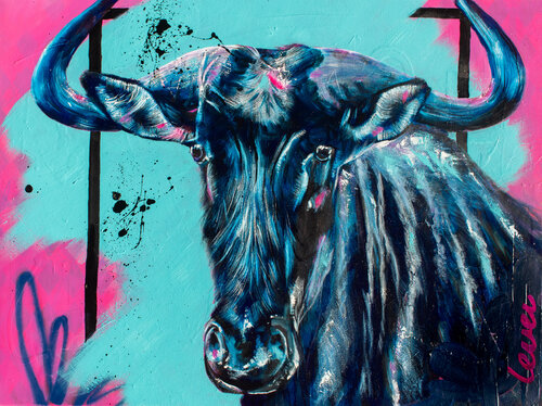 Wildebeest Wonder von Bianca Lever, Malerei kaufen auf Singulart