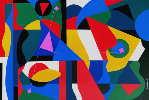 Locating the Pink Triangle von Koola Adams, Malerei kaufen auf Singulart