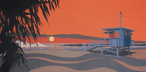 Playa Del Rey Sunset par Jean-Francois Miaule, Peinture en vente sur Singulart