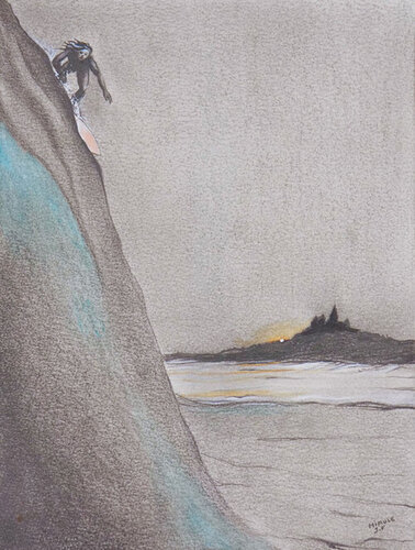Limited Print Edition "Full Moon Ride 1" di Jean-Francois Miaule, Disegno in vendita su Singulart