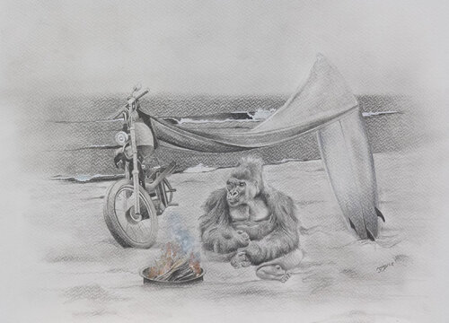 Limited Print Edition "King Kool 67" by Jean-Francois Miaule, 소묘 for Sale on Singulart