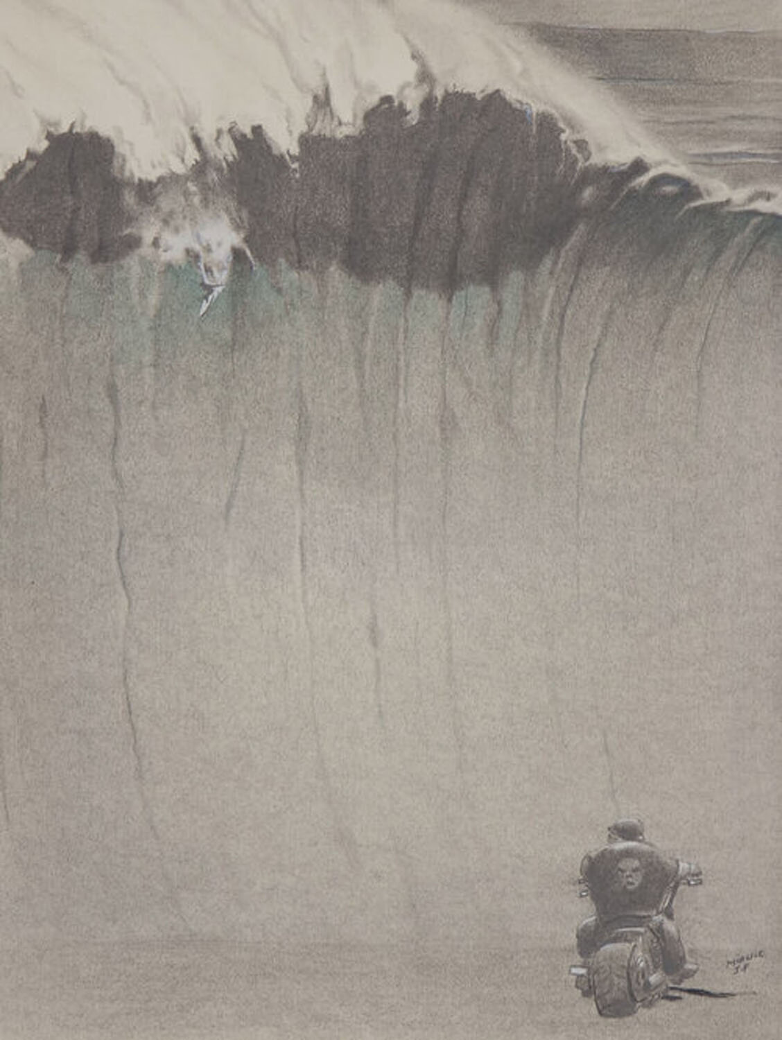 Limited Print Edition "Bonzai Pipeline 1" Jean-Francois Miaule Zeichnungen zu verkaufen